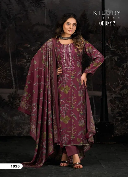 Oddny 2 By Kilory Maslin Silk Foil Printed Online Salwar Kameez Wholesale