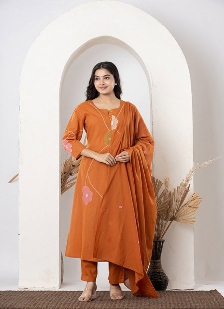 Naisha K 257 Cotton Slub Printed Kurti With Bottom Dupatta Wholesale Price In Surat