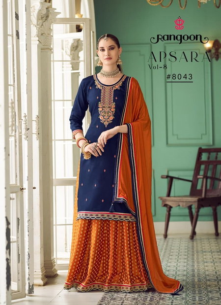 Apsara Vol 8 By Rangoon Jam Silk Kurti With Bottom Dupatta Wholesalers In Surat