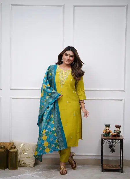 Navya Kurti 125 Embroidered Cotton Blend Kurti Set Wholesale Suppliers In India