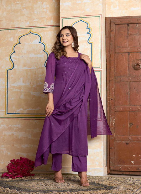 Naisha K 261 Designer Mull Cotton Kurti With Bottom And Dupatta Bulk Orders In India