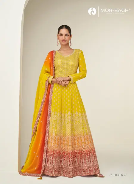 Mahi By Aashirwad Mor Bagh Georgette Surat Gown With Dupatta Wholesale Market