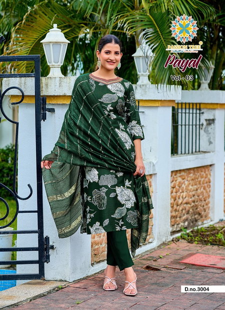 Payal Vol 3 By Passion Tree Vetican Wholesale Kurti With Bottom Dupatta In India