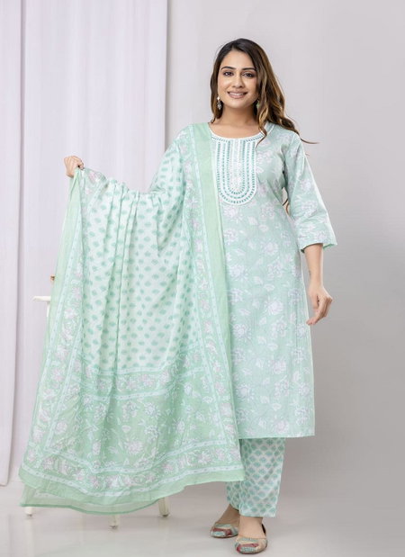 Naisha K 282 Vol 4 Cotton Printed Kurti With Bottom Dupatta Wholesale Suppliers In India