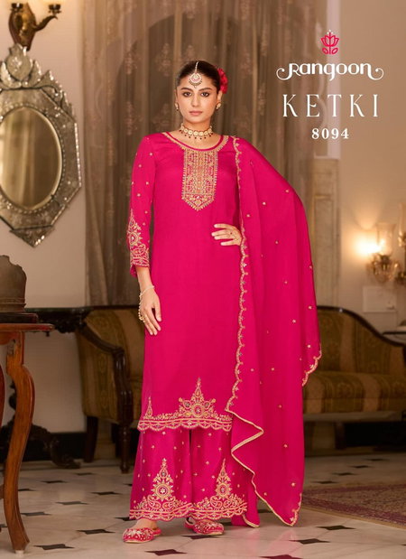 Ketki By Rangoon Chinon Wholesale Kurti With Bottom Dupatta Suppliers In Mumbai