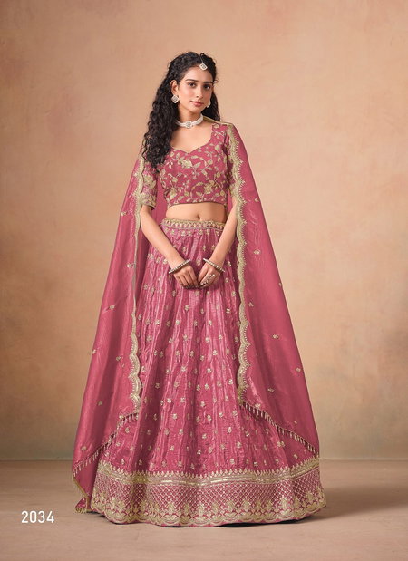 Mehvish Vol 23 Organza Crush Fill Wedding Wear Lehenga Choli Suppliers In India