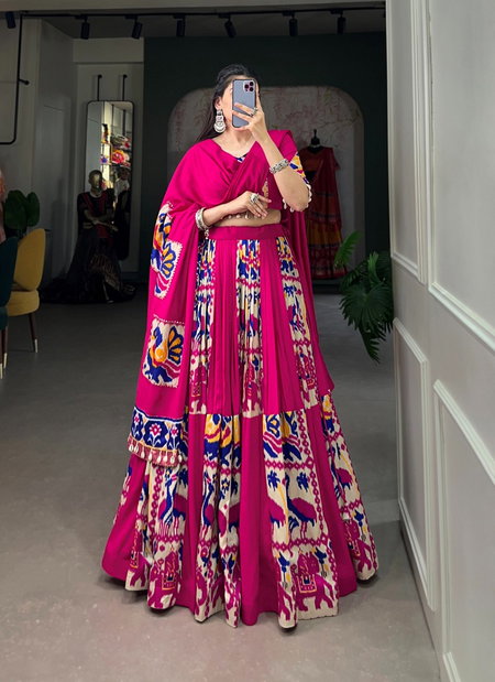 Taraa L 1611 Rayon With Printed Silk Lehenga Choli Navratri Collection Wholesale Suppliers In Mumbai