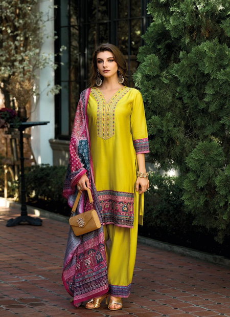 Khwab By Lady Leela Viscose Silk Kurti With Bottom Dupatta Exporters In India
