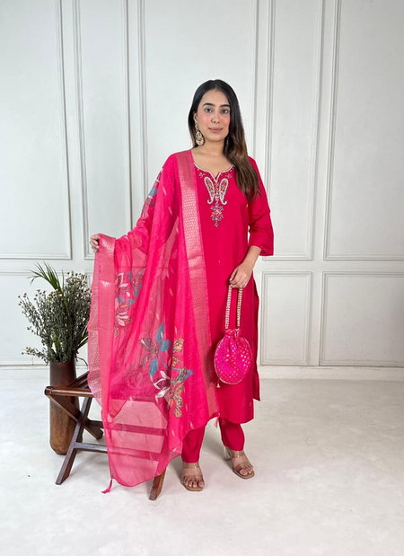 Naisha K 287 Casual Wear Roman Kurti With Bottom Dupatta Wholesale Suppliers In India