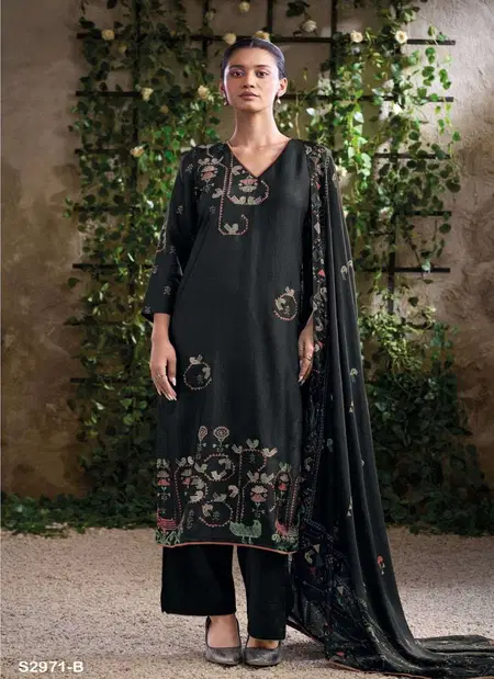 Tsoko 2971 By Ganga Bemberg Russian Silk Wholesale Designer Salwar Suit Wholesale Market