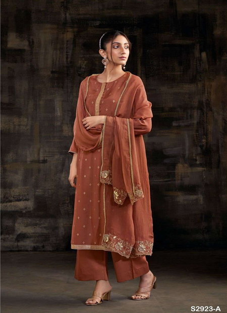 Isra 2923 By Ganga Viscose Designer Salwar Suit Wholesale Market In Surat