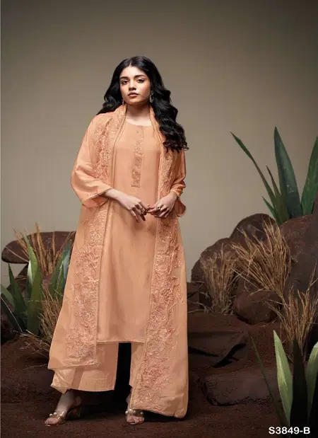 Fayeth 3849 By Ganga Bemberg Silk Designer Salwar Suit Exporters In India
