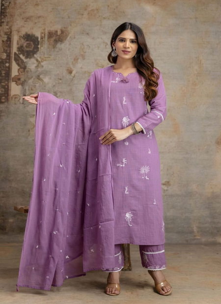 Naisha K 293 Designer Cotton Suits With Fine Embroidery Work Wholesalers In Delhi