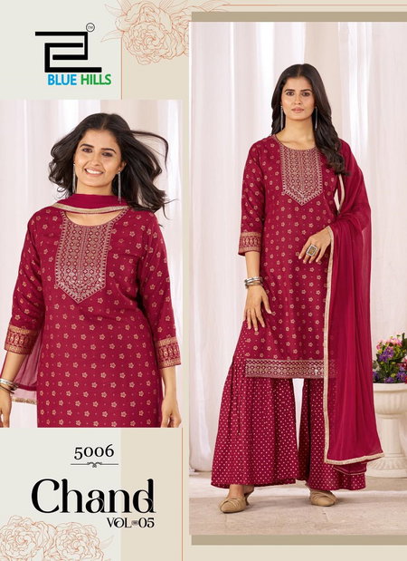 Chand Vol 3 By Blue Hills Rayon Kurti With Bottom Dupatta Suppliers In India
