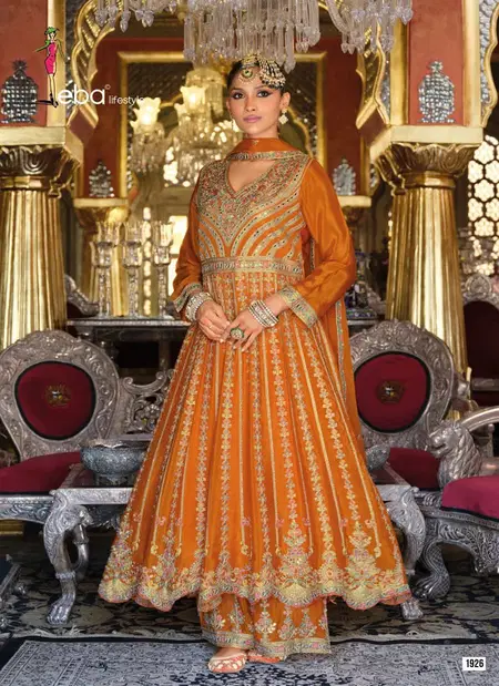 Barbie Vol 5 By Eba Heavy Chinon Embroidery Readymade Suits Exporters In India