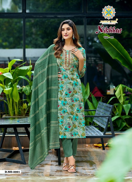 Nikhaar Vol 3 By Passion Tree Rayon Printed Kurti With Bottom Orders In India