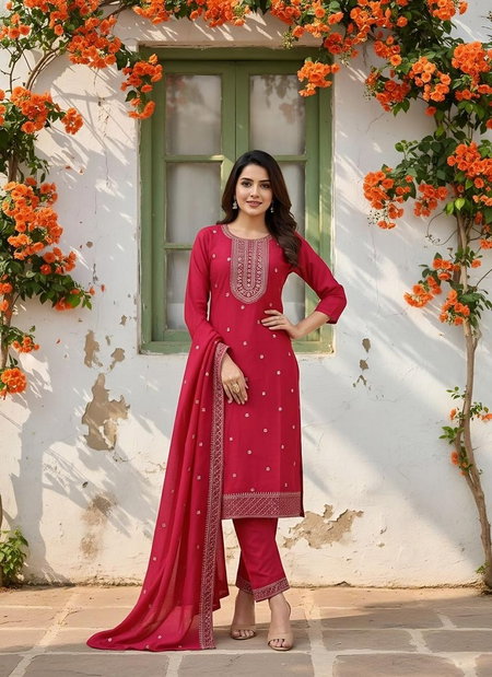 Naisha K 302 Roman Kurti With Pant Dupatta Casual Wear Wholesale Clothing Suppliers In India