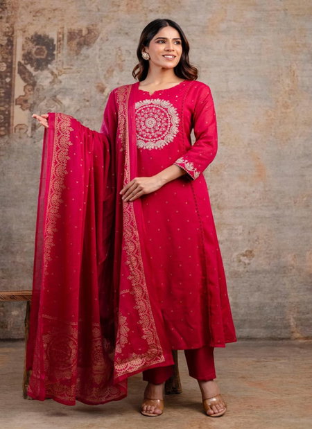 Naisha K 314 Cotton Mulmul Embroidered Kurti with Bottom Dupatta  Wholesale Market In Surat
