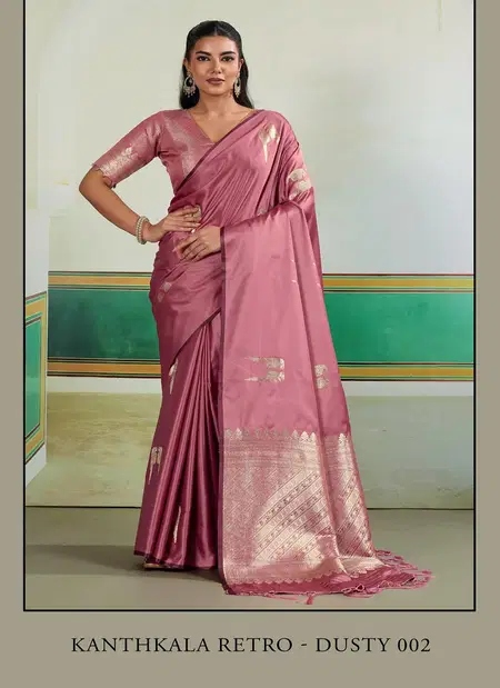 Kanthkala Retro Dusty By Rajtex Pure Satin Saree Wholesale Market Surat