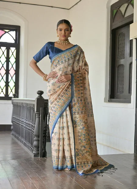 Jf 2558 To 2563 Soft Tussar Silk Printed Casual Wear Saree Exporters In India