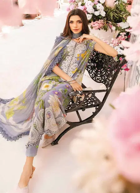 Maria B Mprint 25 Vol 3 By Deepsy Cotton Dupatta Pakistani Suits Wholesale Market In Surat