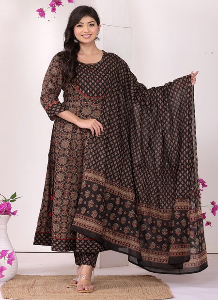 Naisha K 318 Pure Cotton Anarkali Kurti With Pant Dupatta Wholesale Price In Surat