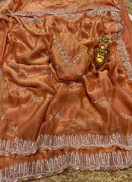 Ds 715 Space Silk Trending Hand Worked Saree Orders In India
