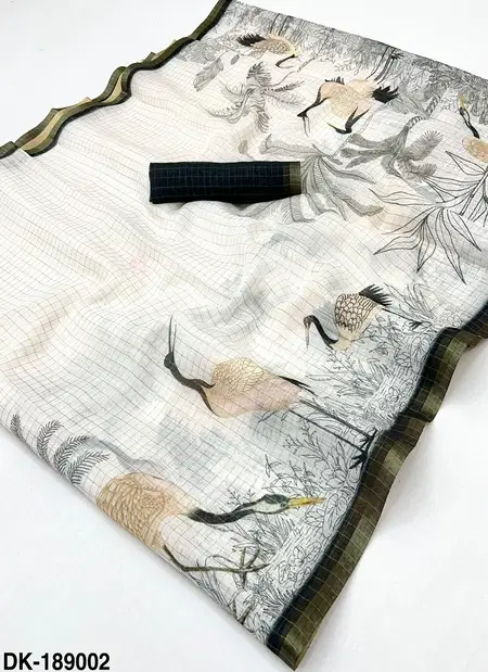 Rajyog Duck Pure Linen Duck Digital Printed Fancy Saree Wholesale Price In Surat