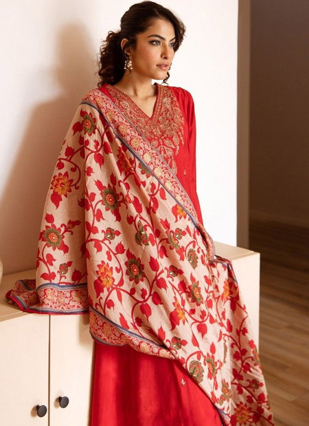 Dhruvi 355 Silk Embroidered Kurti With Pant Dupatta Wholesale Suppliers In Mumbai