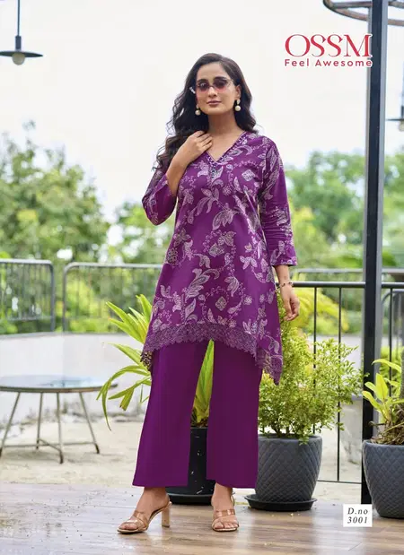 Lifestyle Vol 3 By Ossm Vetican Silk Kurti With Bottom Exporters In India