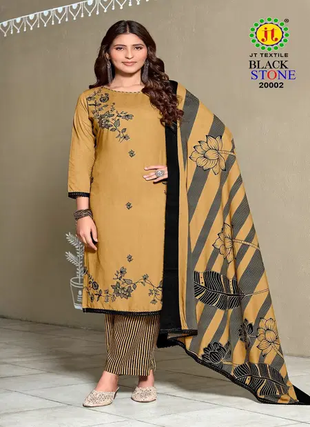 Black Stone Vol 20 By Jt Rayon Embroidery Dress Material Exporters In India