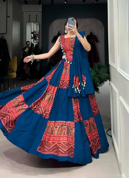 Taraa L 1696 Pure Cotton Printed Designer Navratri Lehenga Wholesale Market In Surat With Price