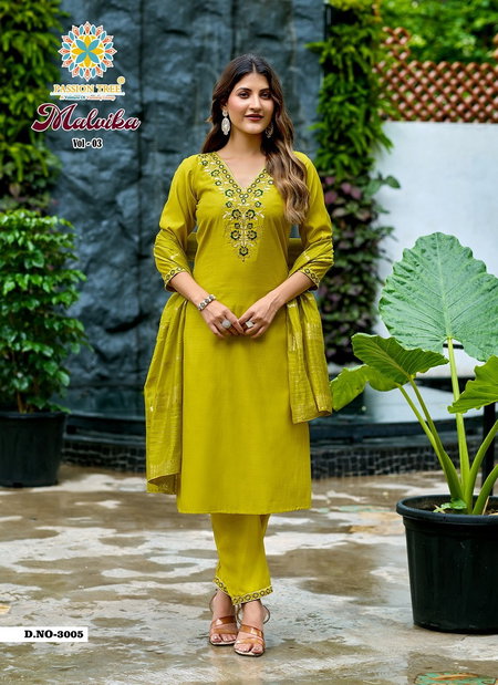 Malvika Vol 3 By Passion Tree Vetican Plain Kurti With Bottom Dupatta Wholesale Online