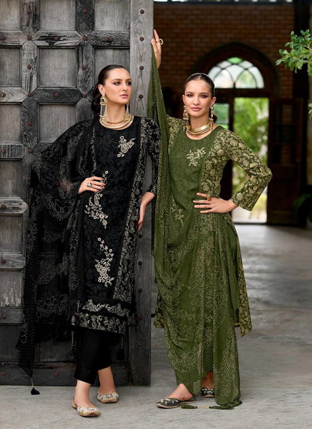 Lucian By Ibiza Printed Viscose Pashmina Dress Material Suppliers In India