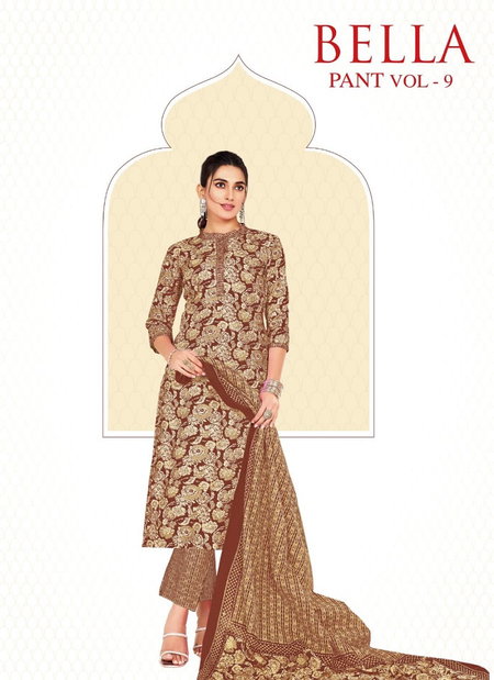 Bella Pant Vol 9 By Ganpati Printed Cotton Dress Material Wholesale Market In Surat