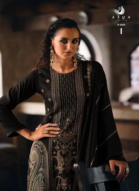 Rihana By Aiqa Viscose Pashmin Dess Material Wholesale Clothing Suppliers In India
