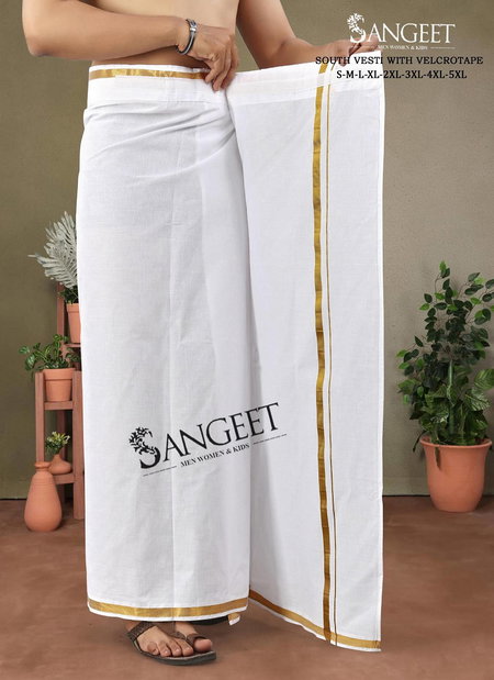 Sangeet South Vesti Cotton Traditional Mens Wear Lungi Wholesale Shop In Surat
