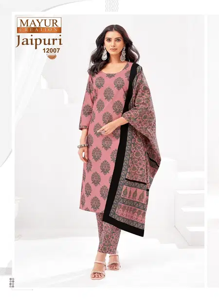 Jaipuri Vol 12 By Mayur Cotton Wholesale Dress Material Suppliers In Mumbai

