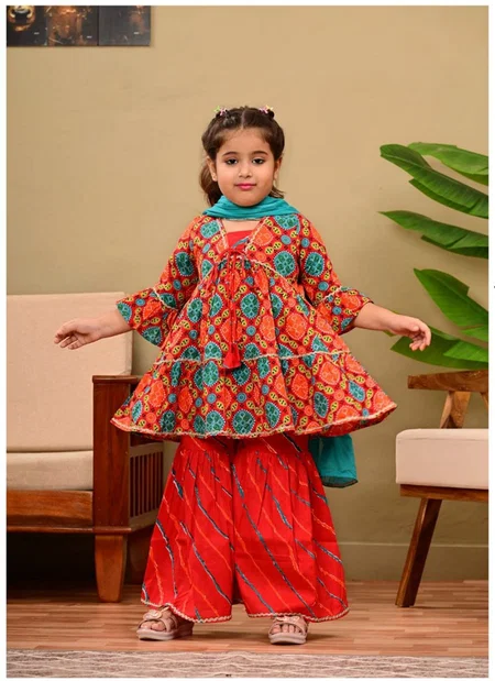 Naisha Kids 11 Cotton Kurta With Bottom And Dupatta Stylish Girls Wear Wholesale Clothing Suppliers In Mumbai