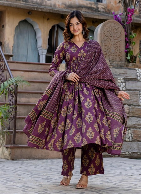 Dhruvi 366 Viscose Anarkali Kurti Set Wholesale In India