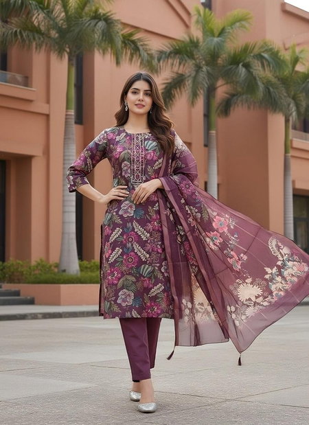 Naisha K 354 Vol 4 Vetican Print Work Top With Bottom And Dupatta Best Weholesale Price In Surat
