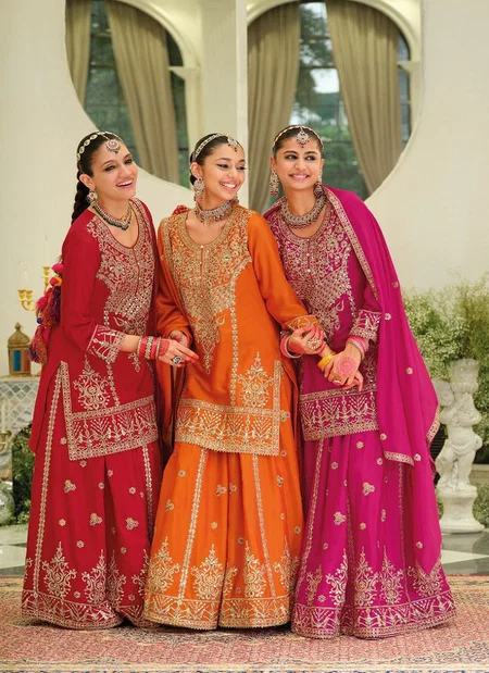 Suhani By Eba Chinon Embroidery Readymade Suit Wholesale Market In Surat