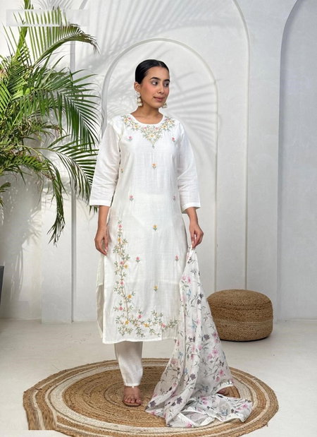 Naisha K 359 Roman Handwork Kurti With Pant And Dupatta Best Wholesale Shop In Surat