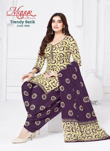 Trendy Batik Vol 9 By Mayur Cotton Dress Material Exporters In India
