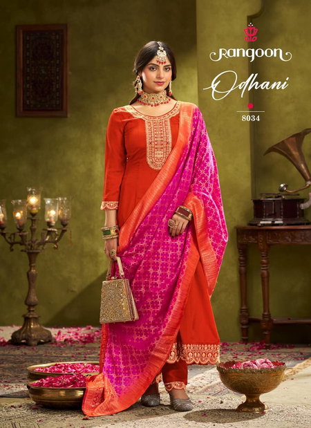 Odhani By Rangoon Chinon Silk Kurti With Bottom Dupatta Wholesalers In Surat