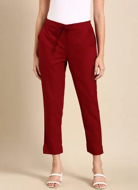 Naisha K 375 Cotton Pants With Half Elastic And Half Belt Wholesale Suppliers In Mumbai
