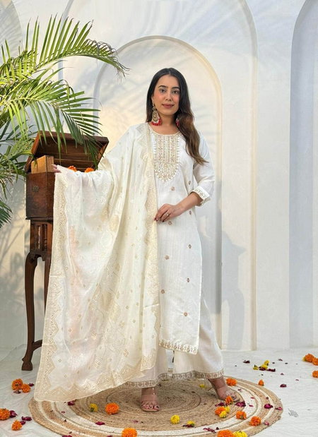 Naisha K 380 Vetican Casual Wear Kurti With Plazzo And Dupatta Wholesale Suppliers In India