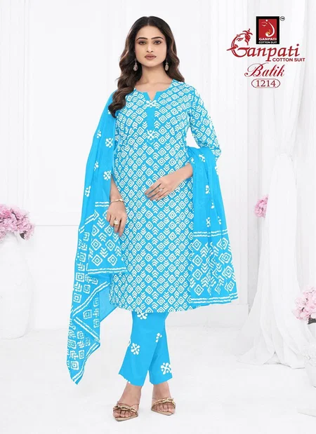 Batik Vol 12 By Ganpati Pure Cotton Batik Printed Kurti With Bottom Dupatta Wholesale Online