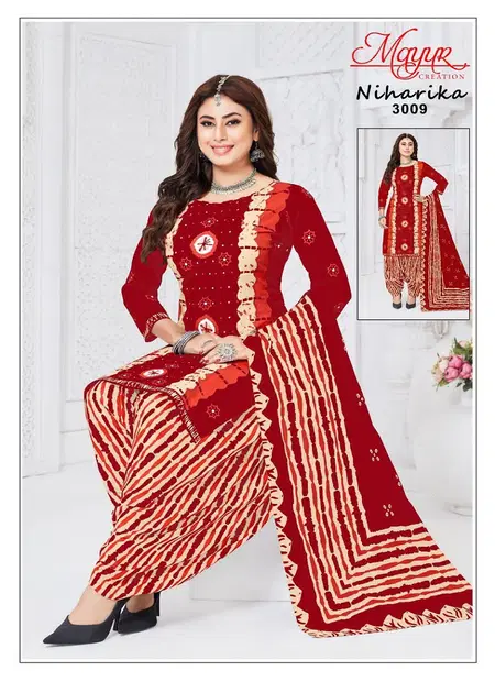 Niharika Vol 3 By Mayur Cotton Printed Bandhani Dress Material Wholesale Online
