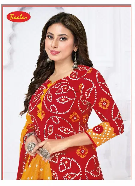 Bandhani Patiyala Vol 4 By Baalar Cotton Dress Material Wholesale Market In Surat